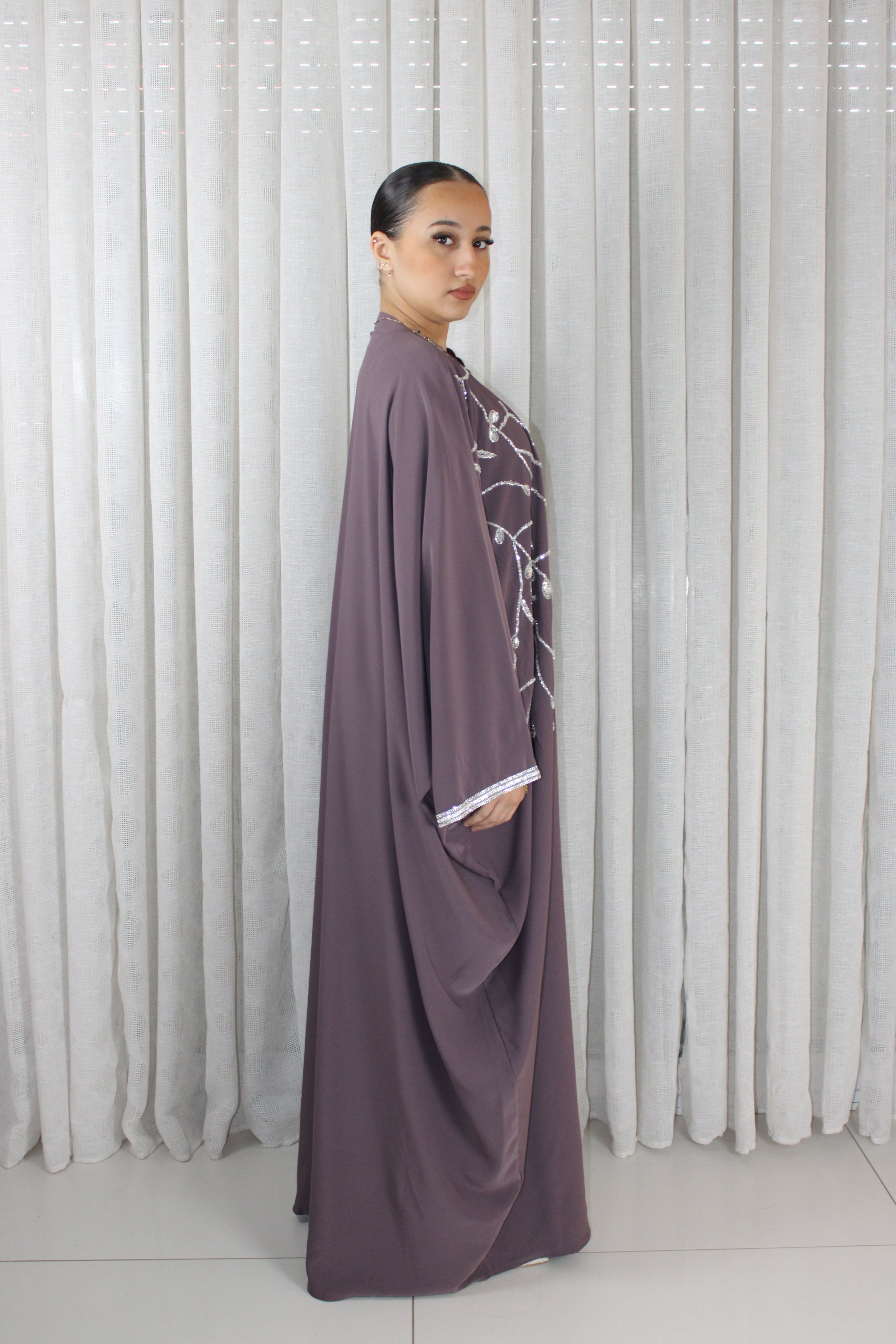 ABAYA IRIM MAUVE