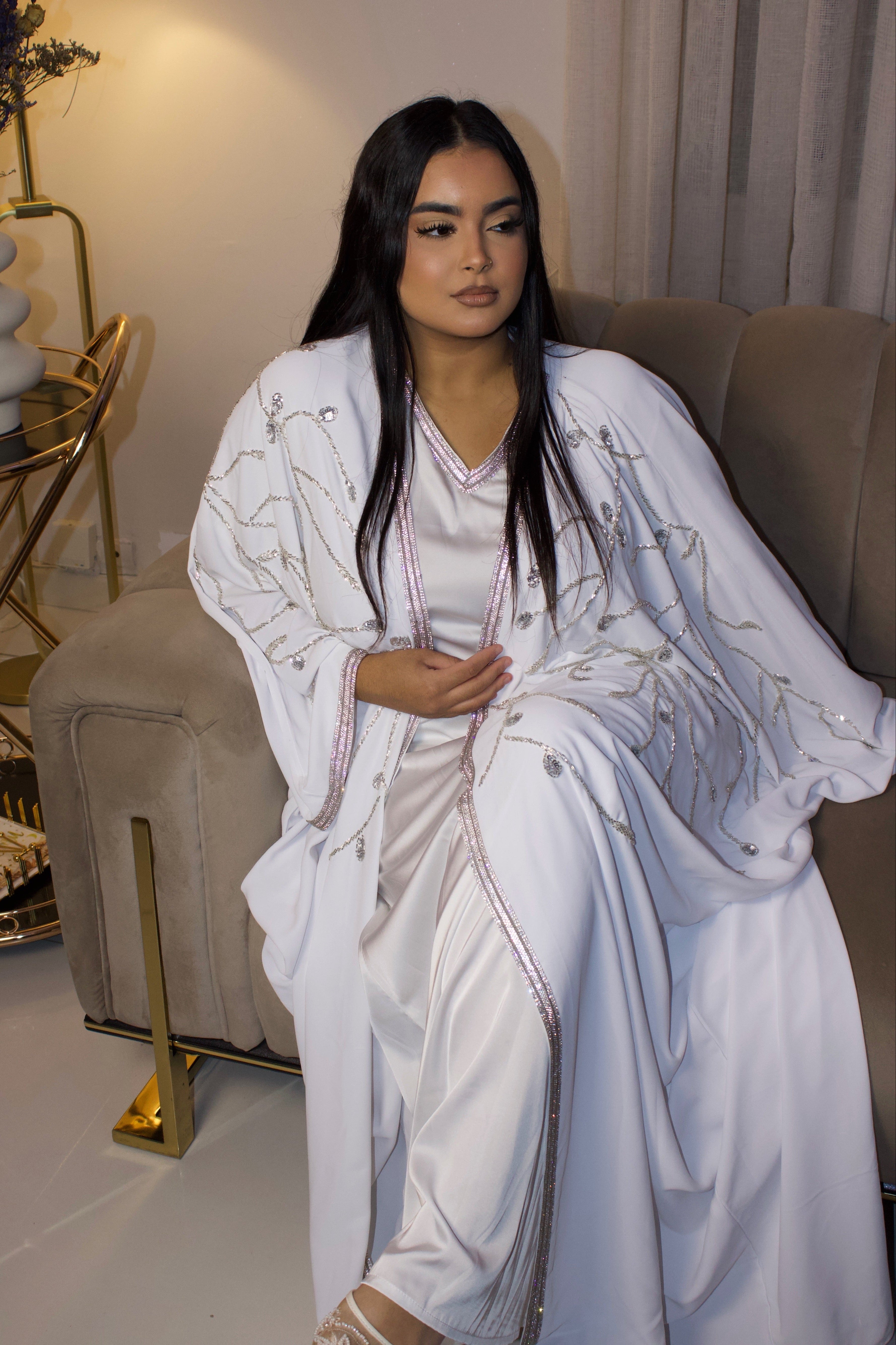 ABAYA IRIM BLANCHE