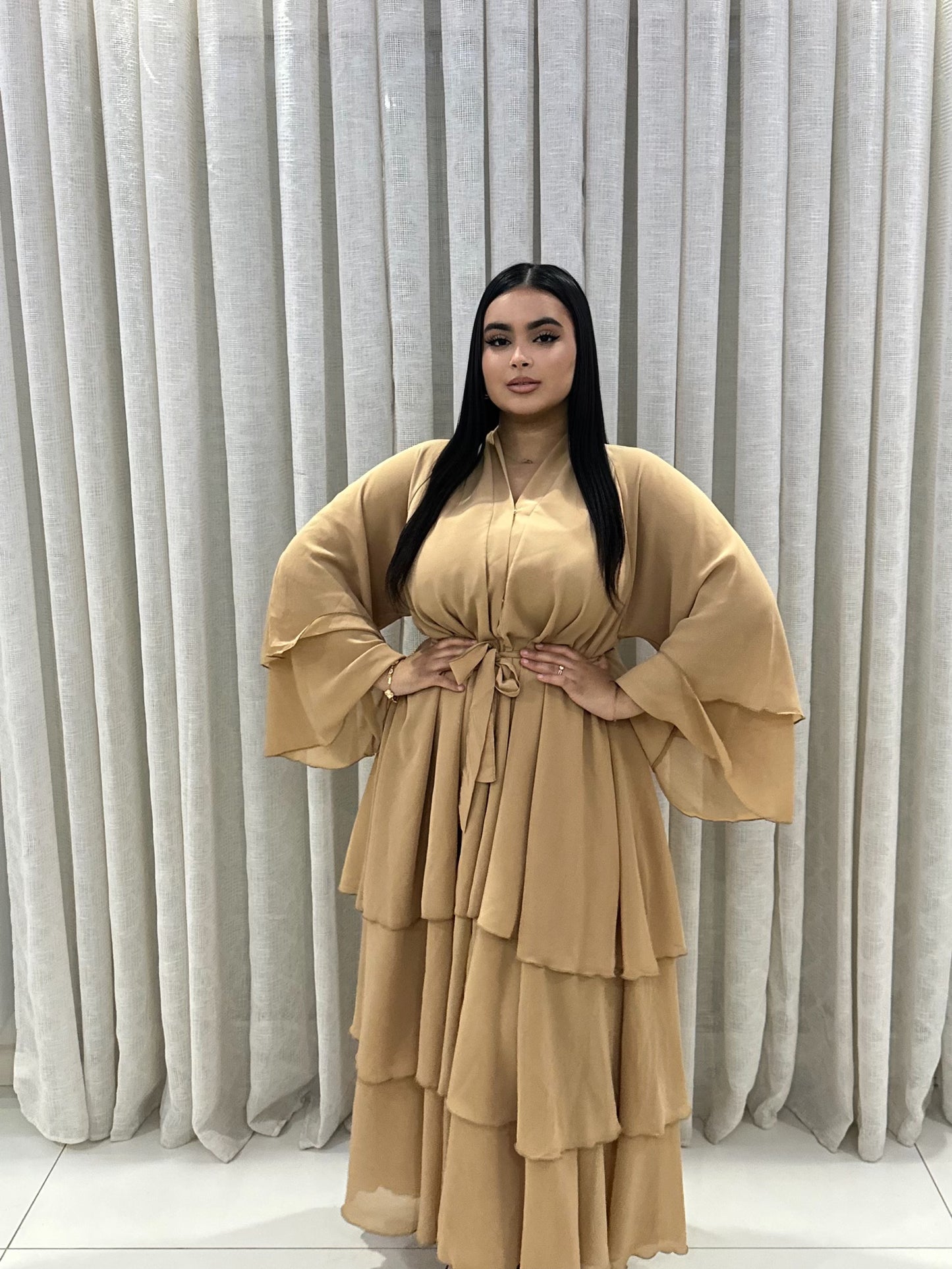 ABAYA HAFSA BEIGE
