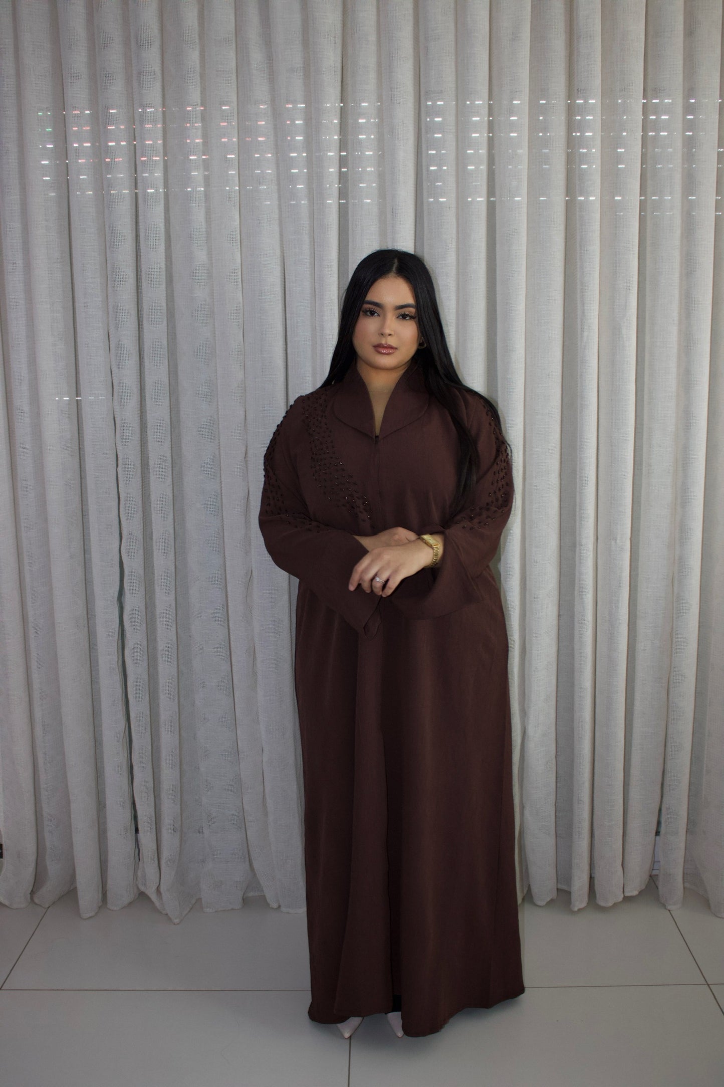 ABAYA IBTISSEM MARRON