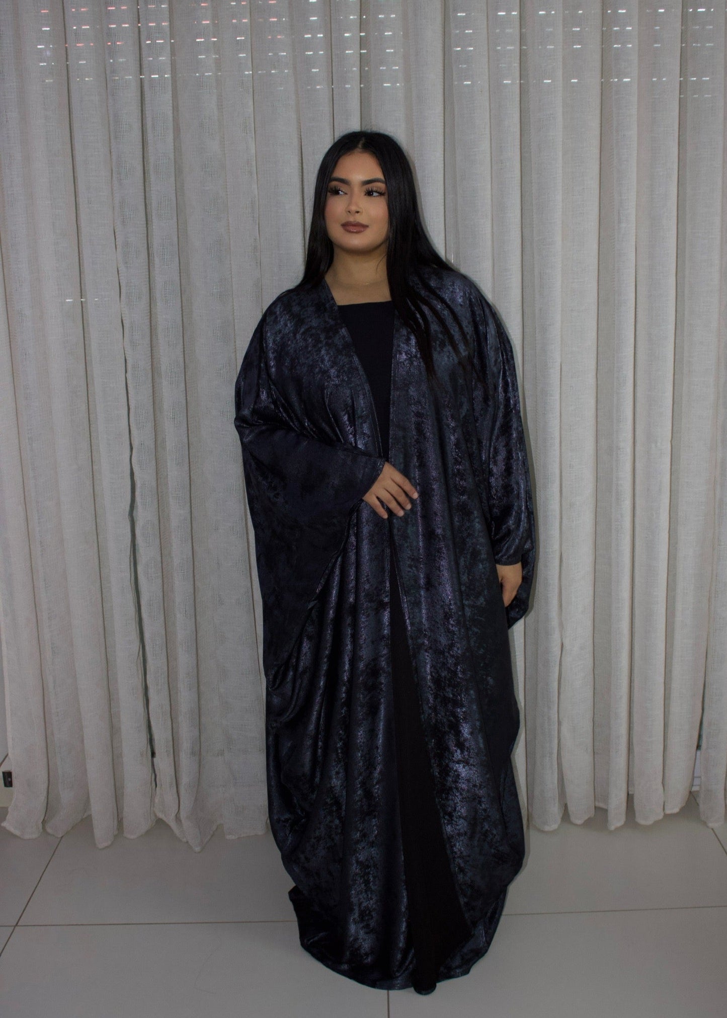 ABAYA MANEL BLEU
