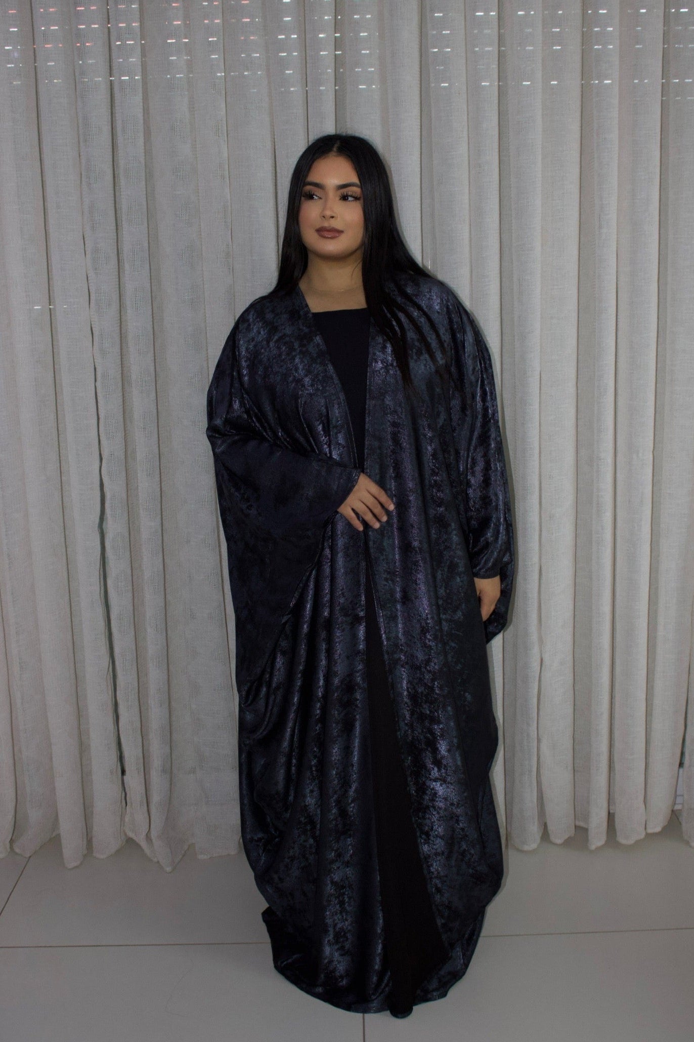 ABAYA MANEL BLEU
