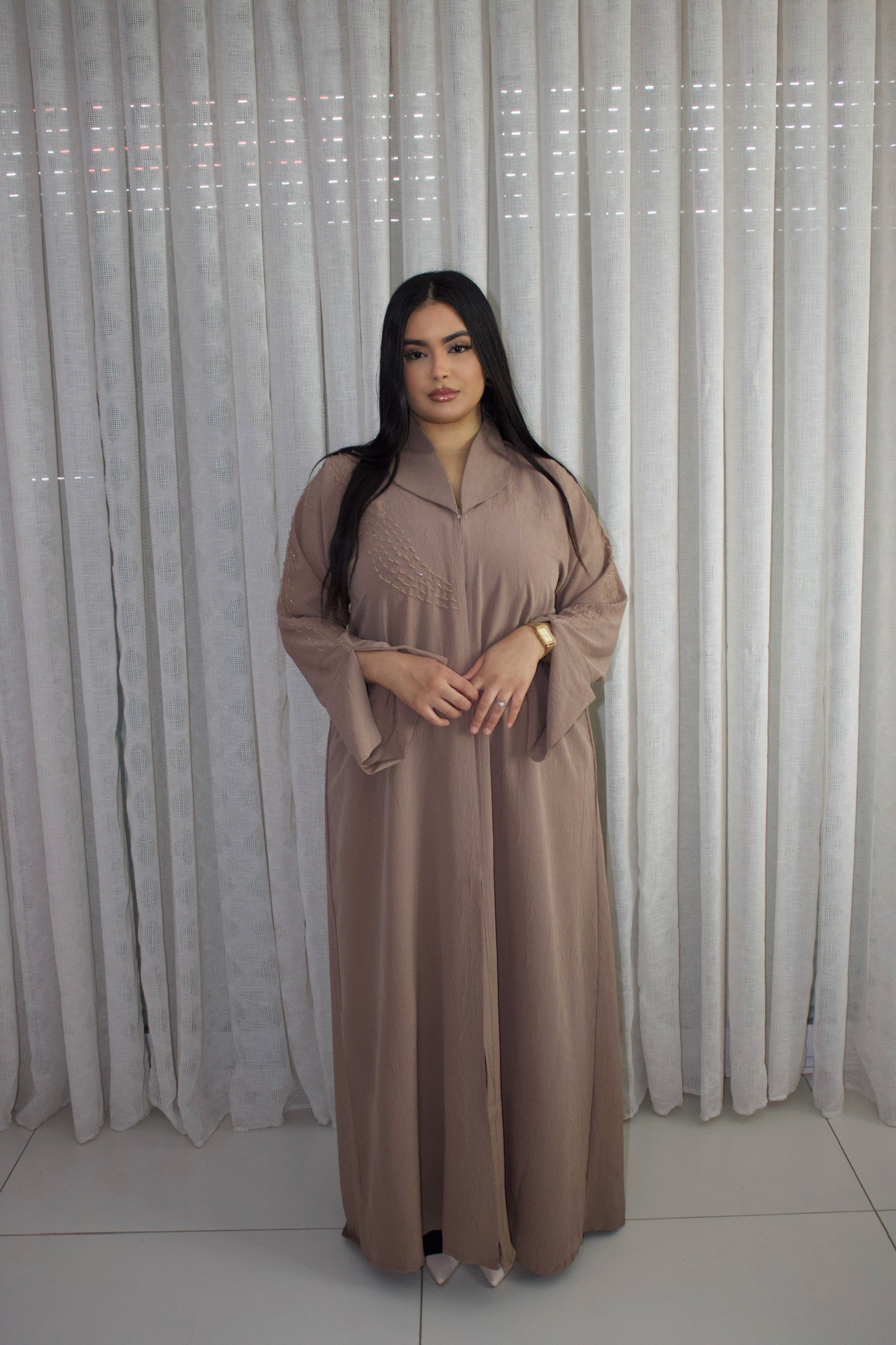 ABAYA IBTISSEM TAUPE