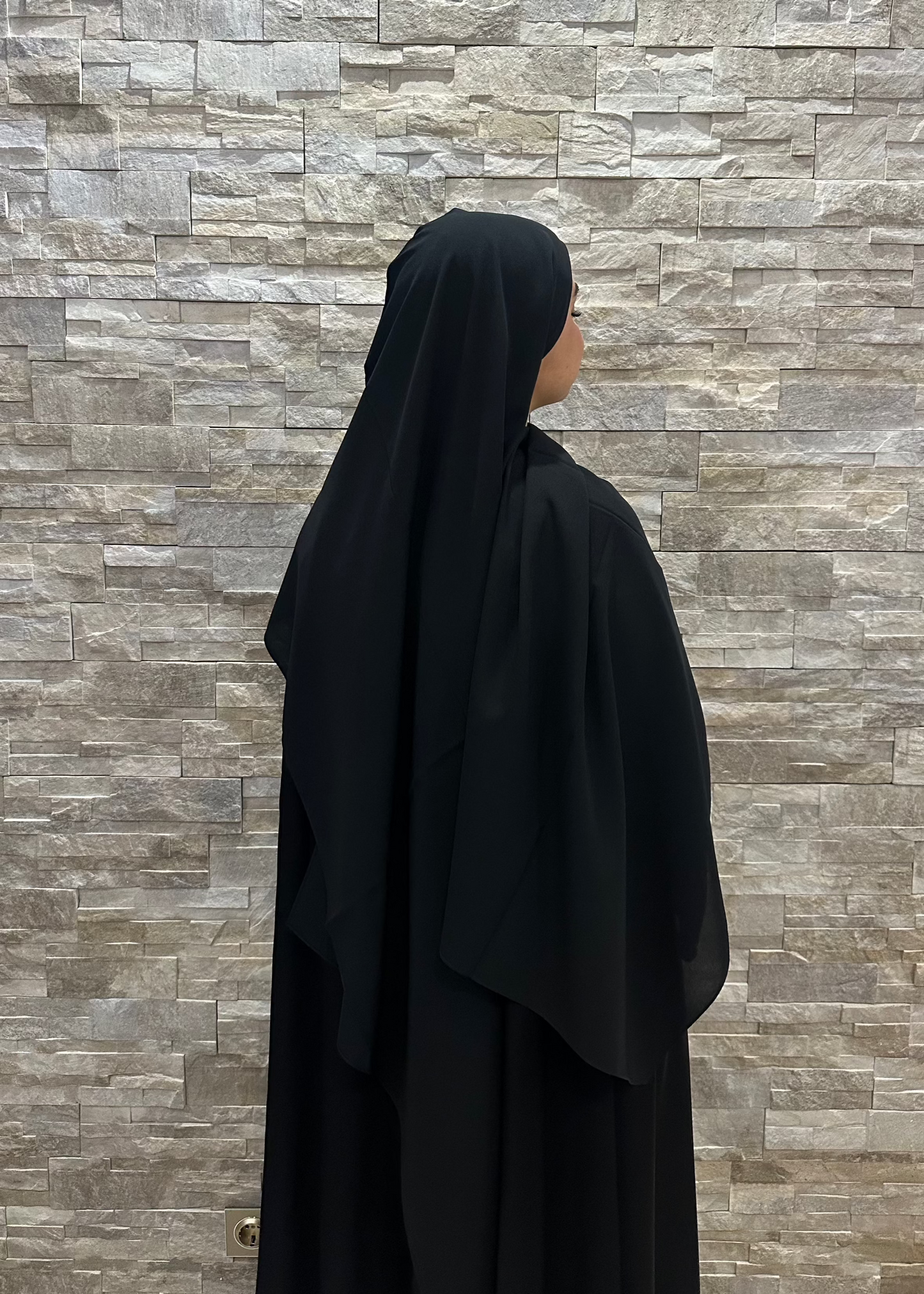 HIJAB EN SOIE DE MÉDINE - NOIR