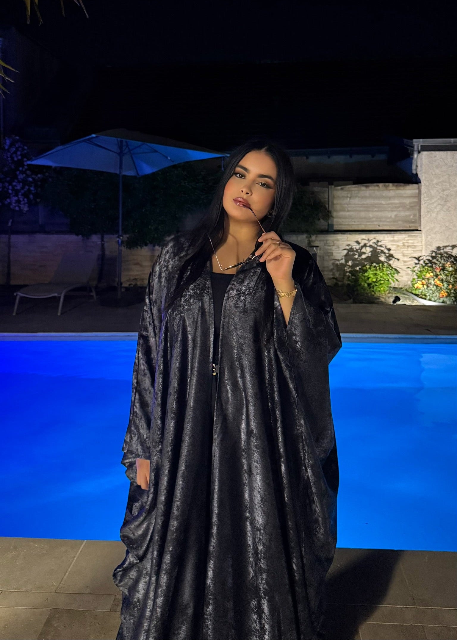 ABAYA MANEL BLEU