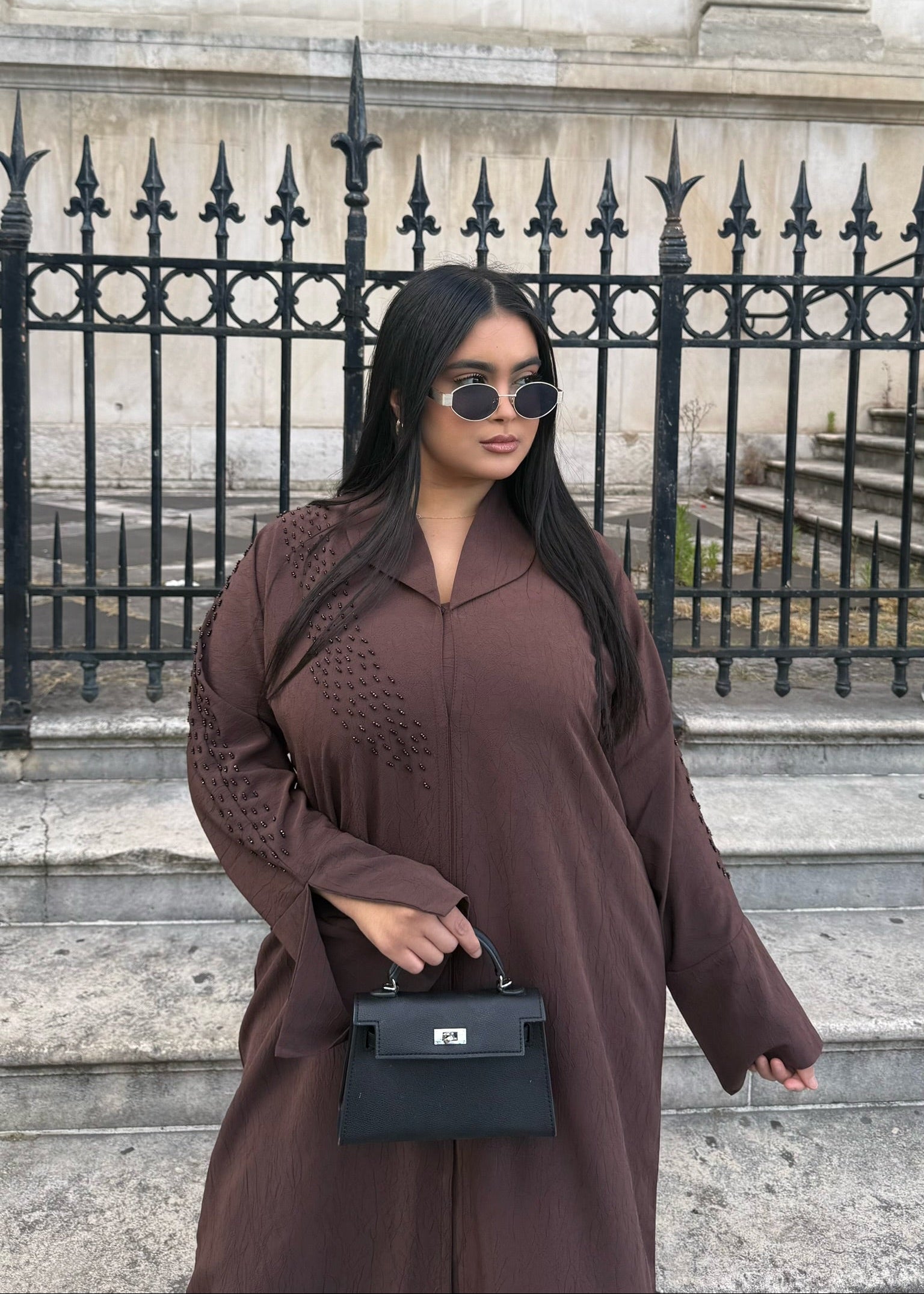 ABAYA IBTISSEM MARRON