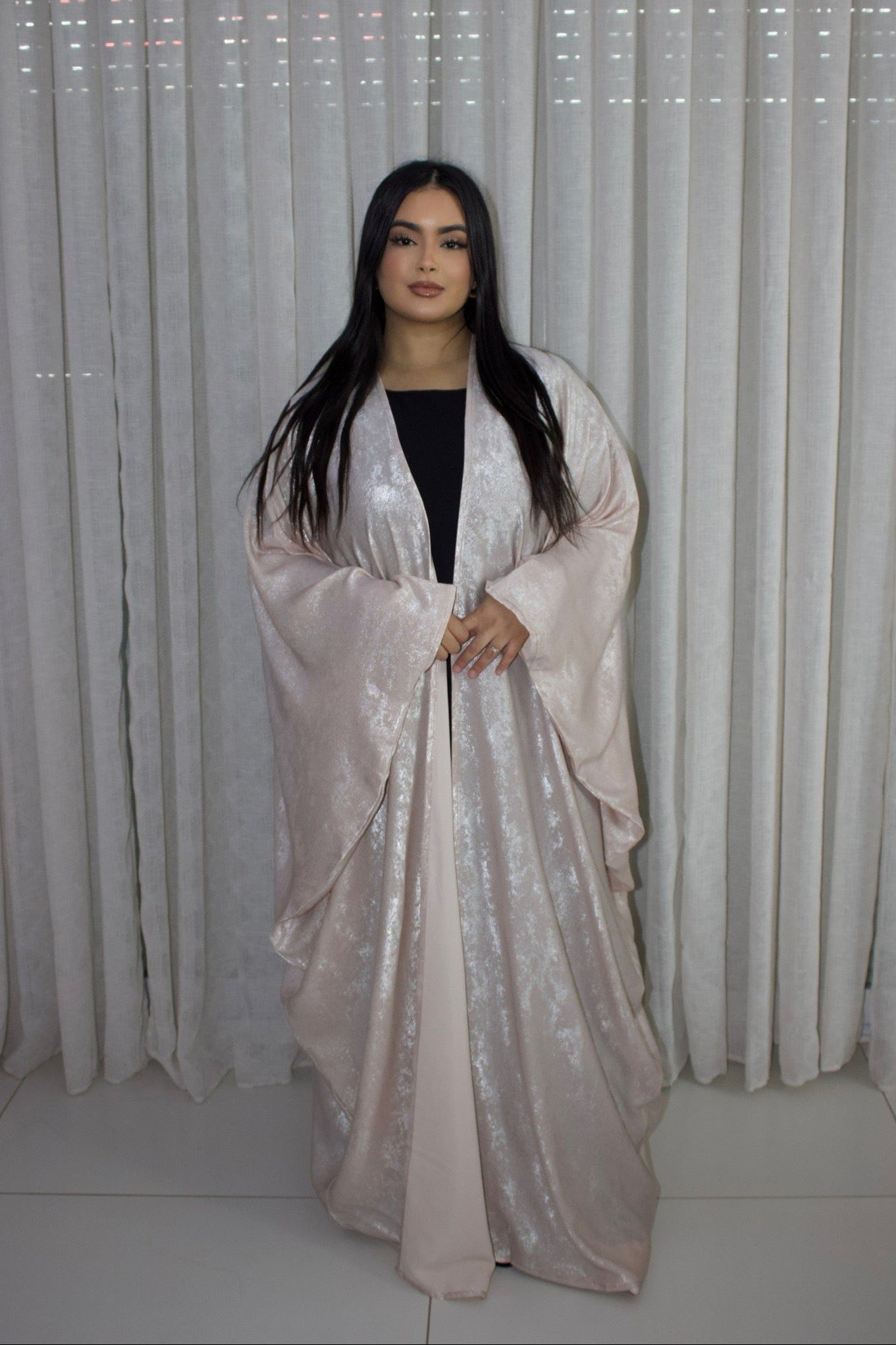 ABAYA MANEL ROSE