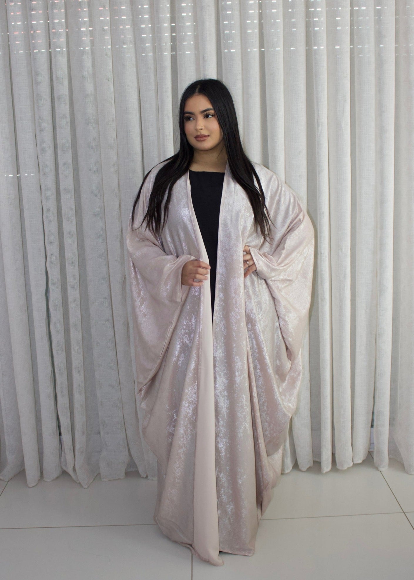 ABAYA MANEL ROSE