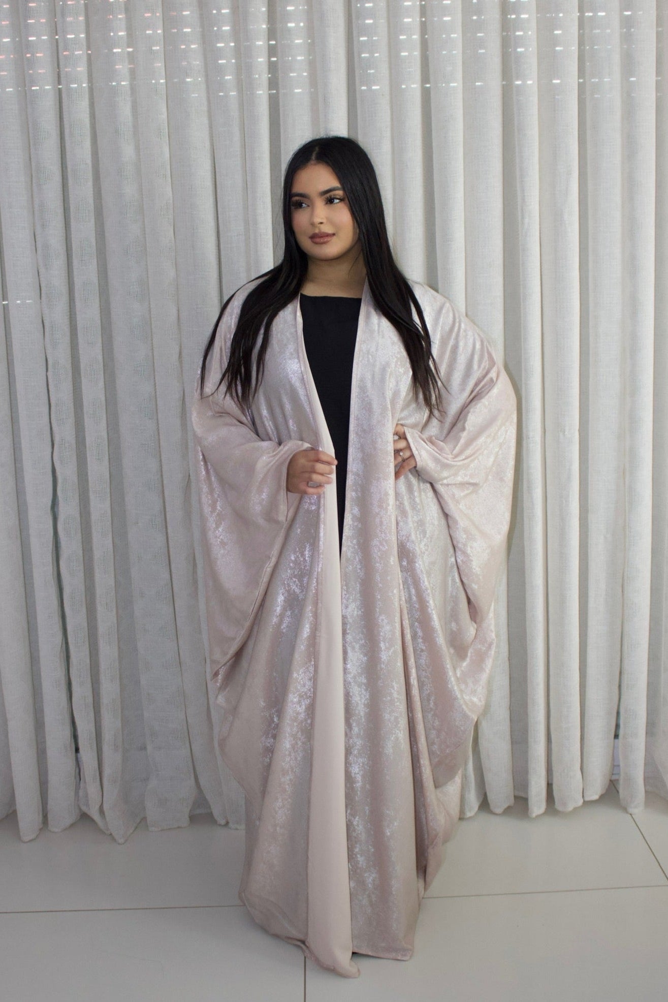 ABAYA MANEL ROSE