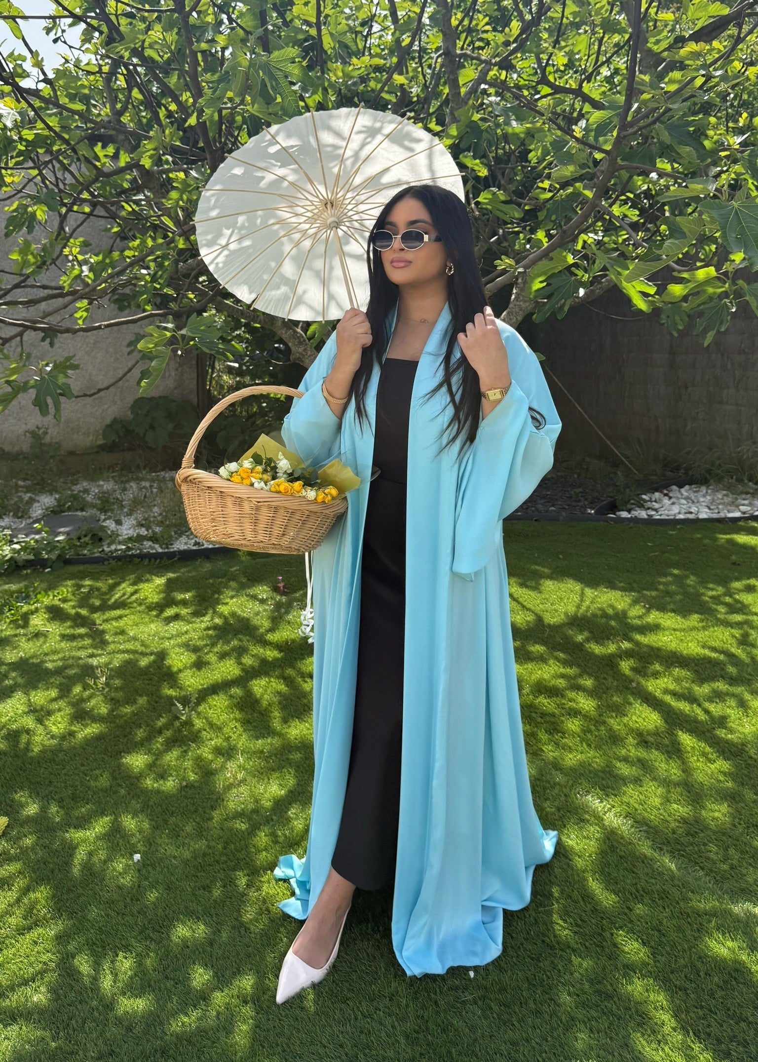 ABAYA MANAR BLEU CIEL