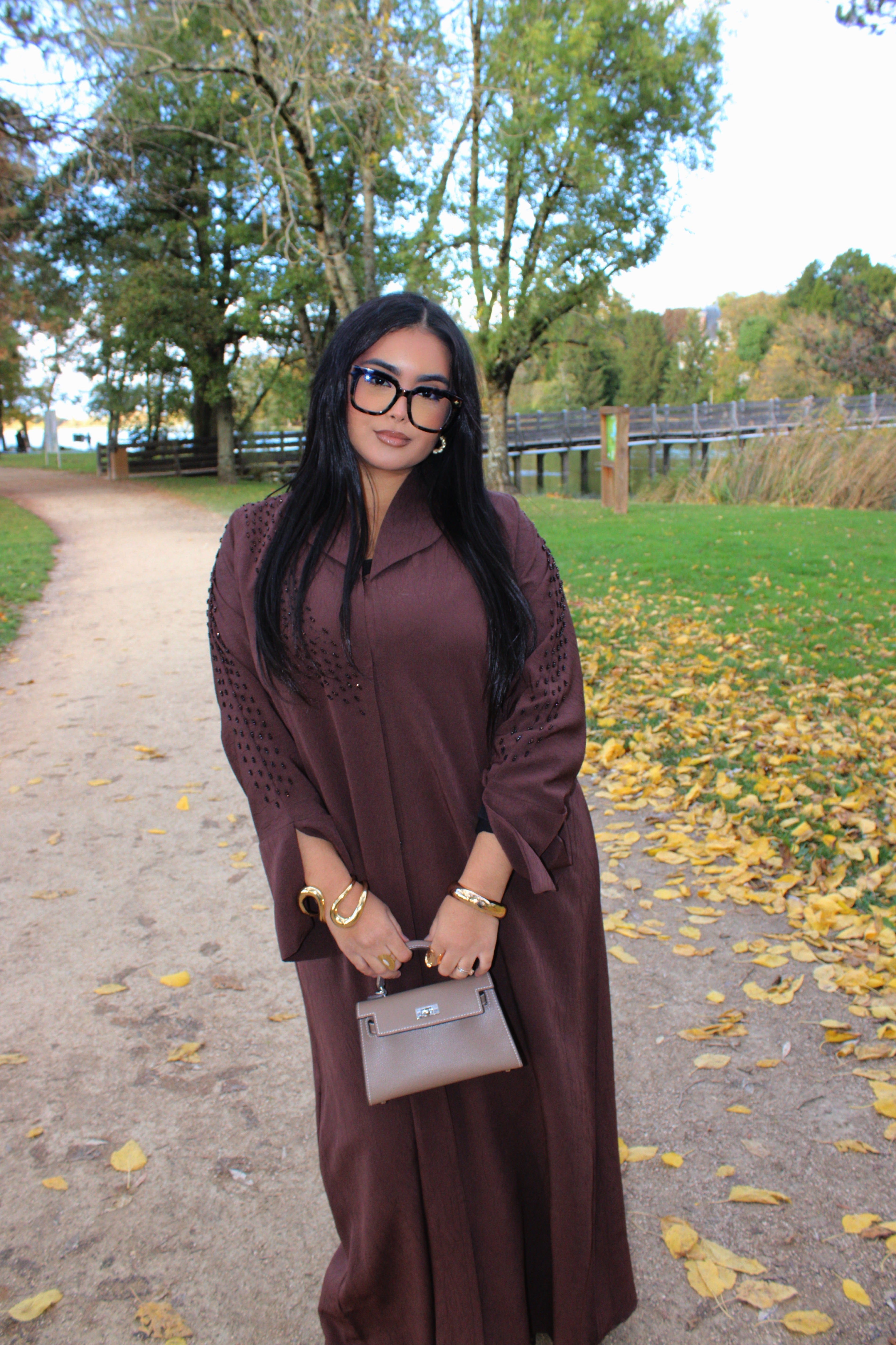 ABAYA IBTISSEM MARRON