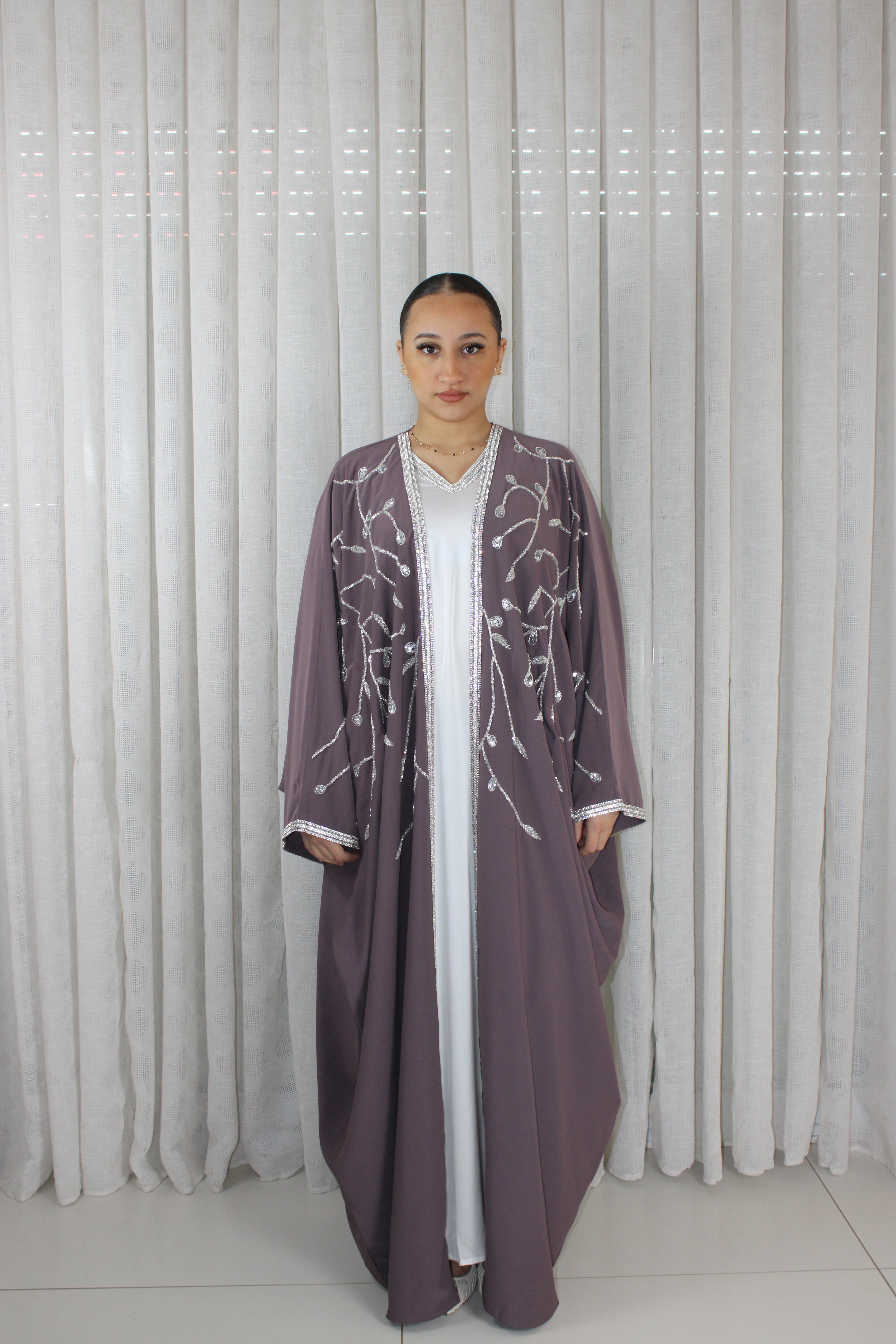 ABAYA IRIM MAUVE
