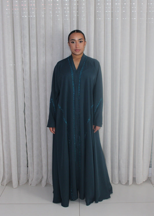 ABAYA INESS BLEU CANARD