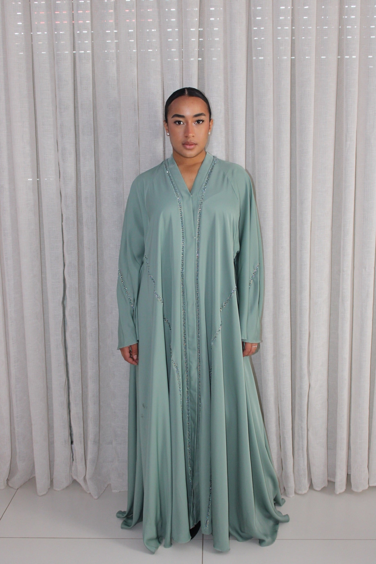 ABAYA INESS VERT D'EAU