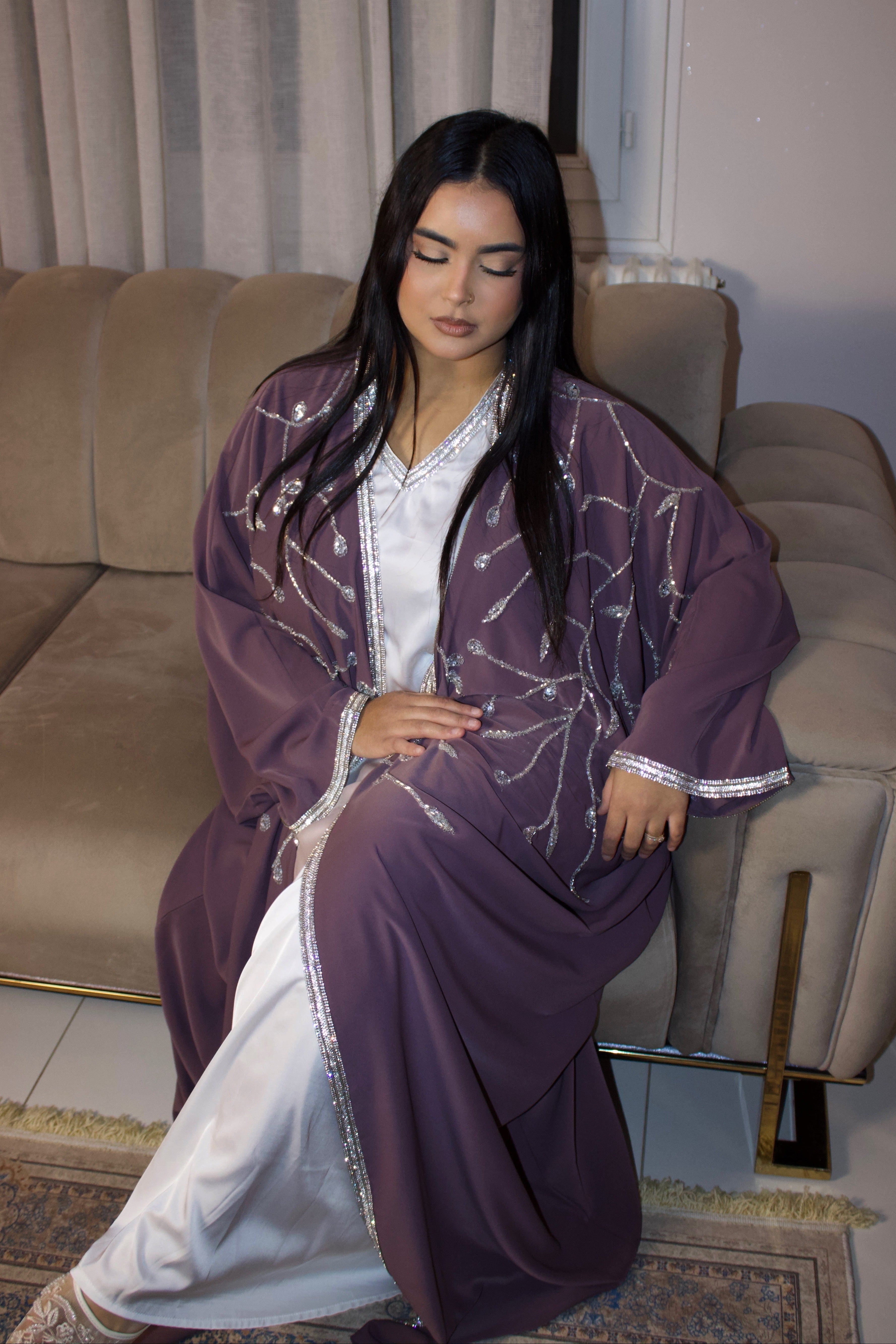 ABAYA IRIM MAUVE