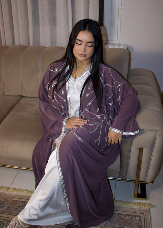ABAYA IRIM MAUVE