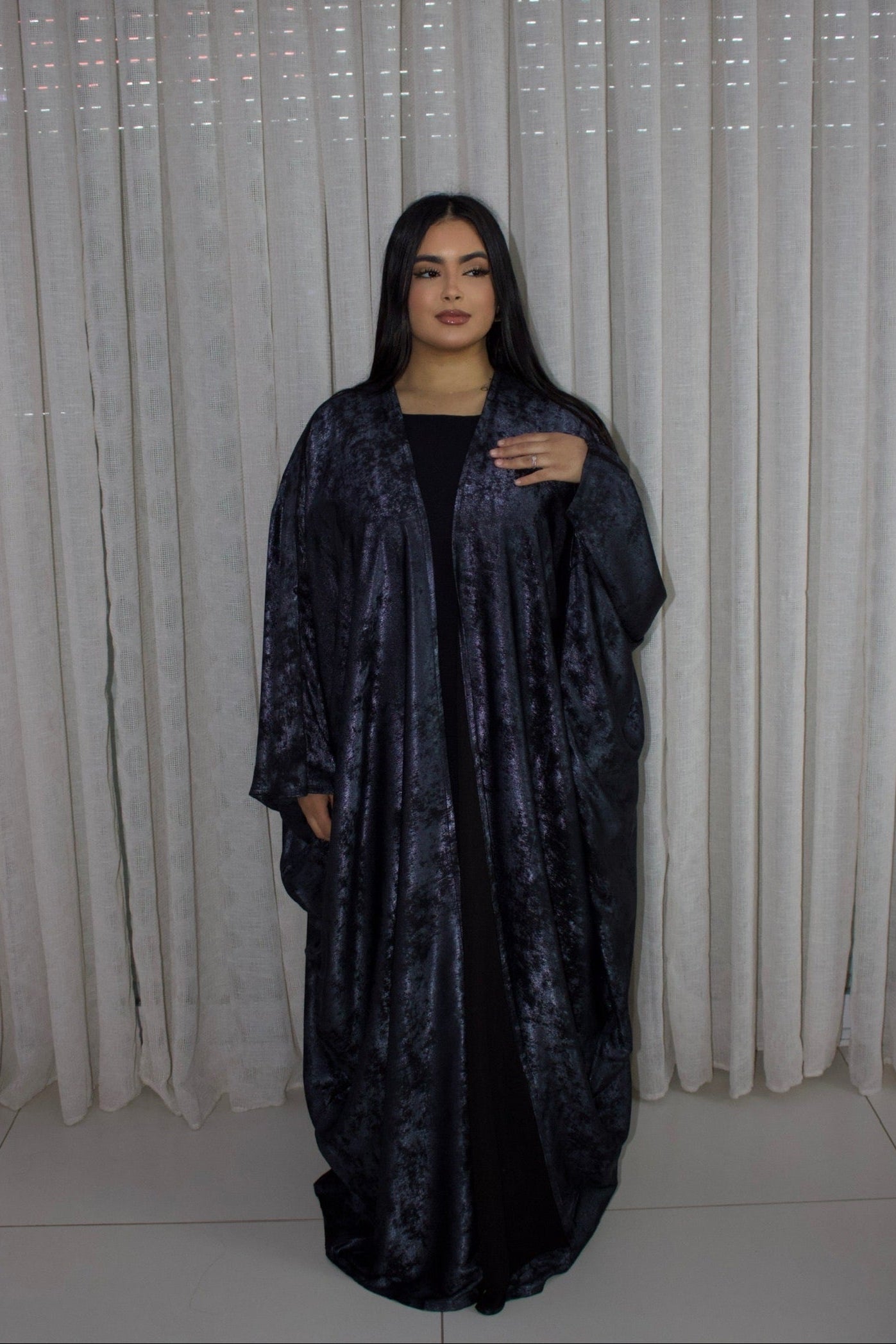 ABAYA MANEL BLEU