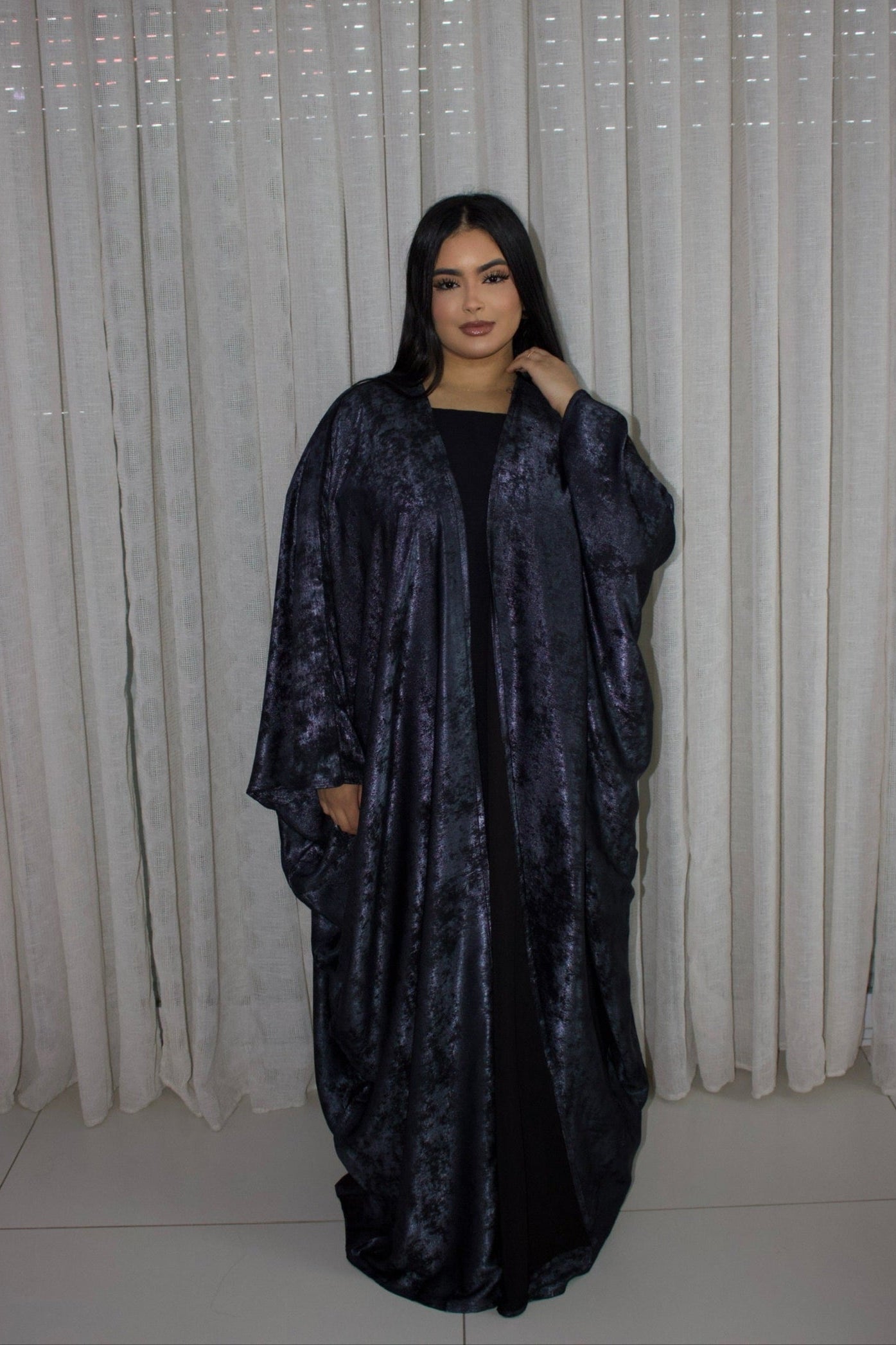 ABAYA MANEL BLEU