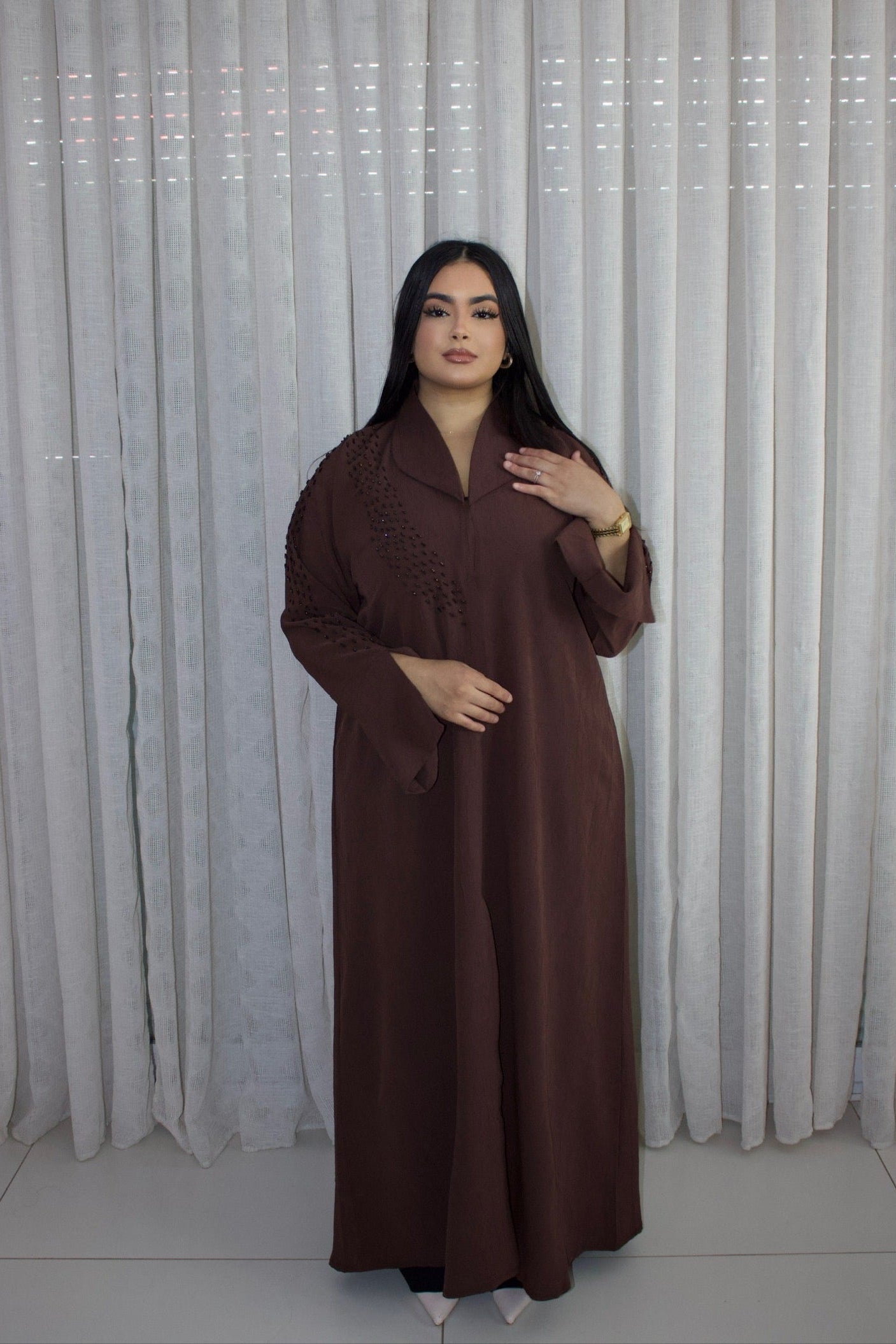 ABAYA IBTISSEM MARRON