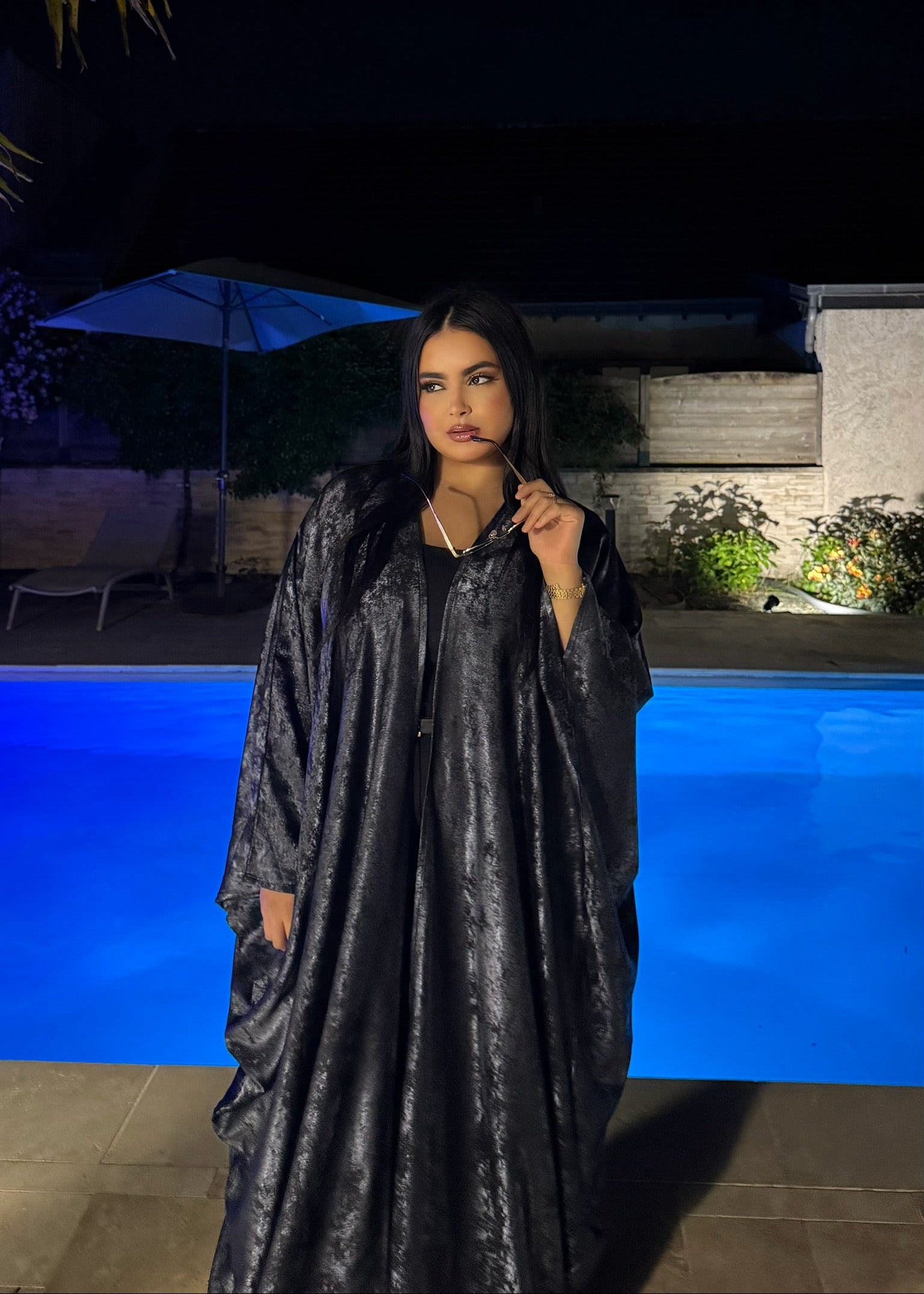 ABAYA MANEL BLEU