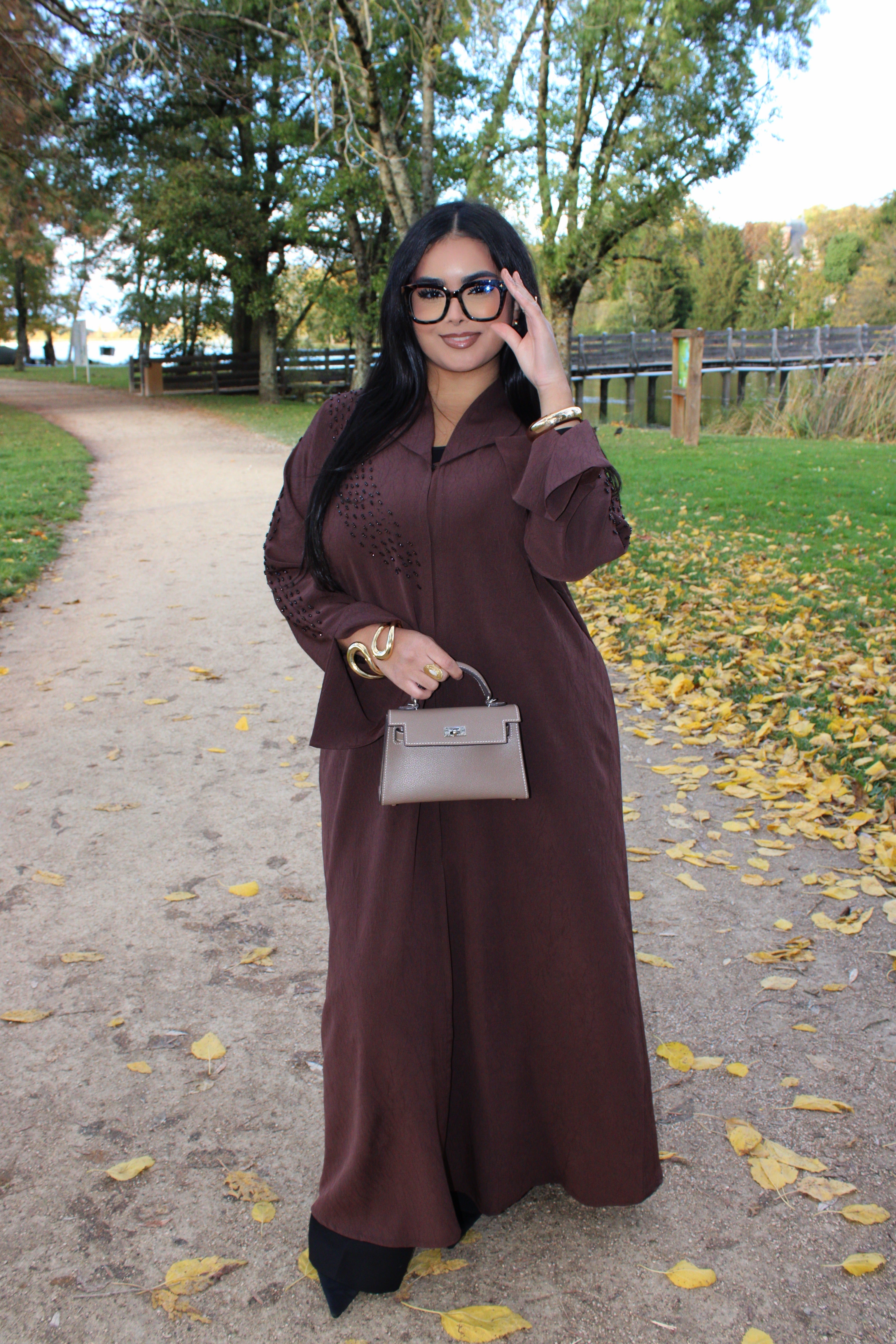 ABAYA IBTISSEM MARRON