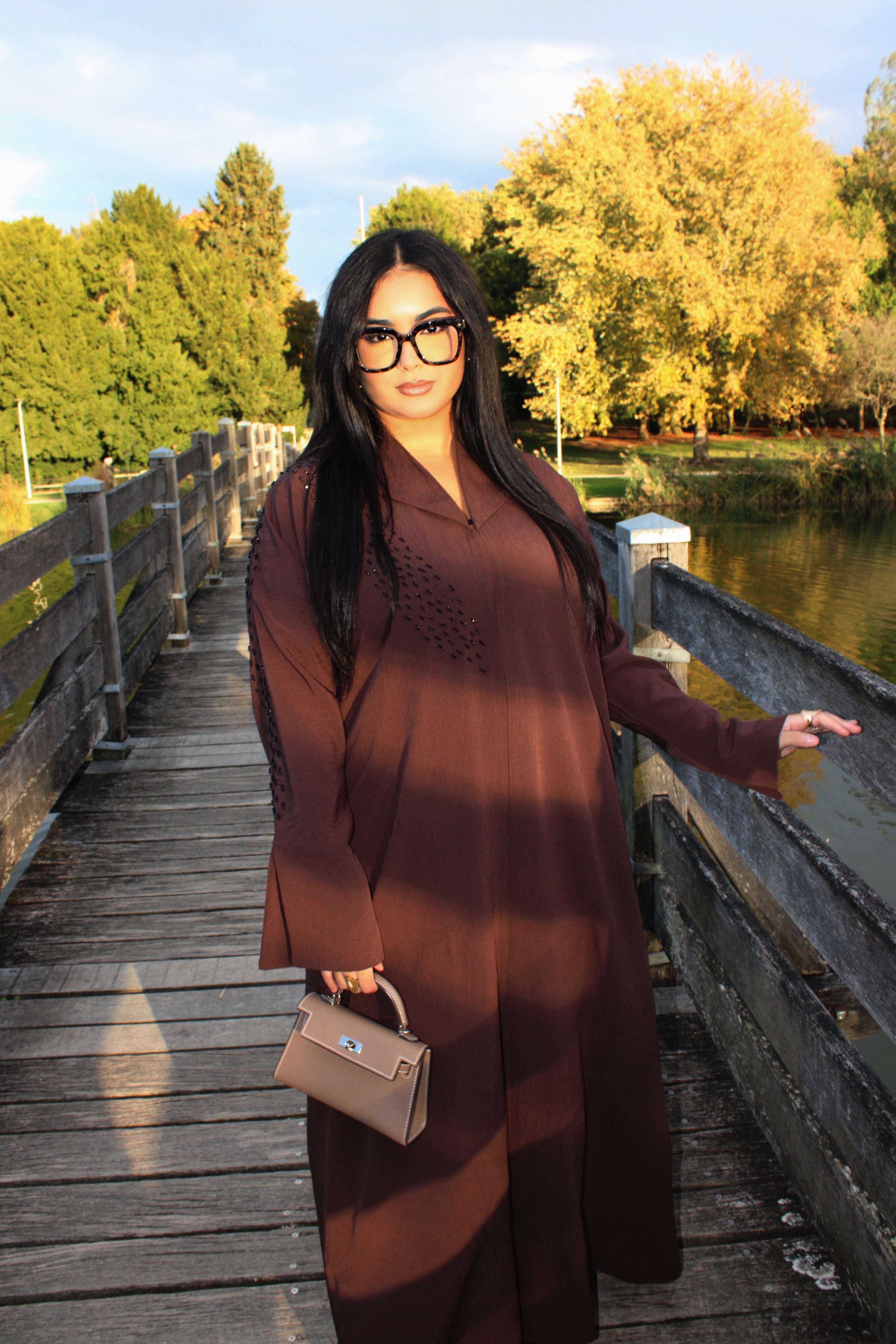ABAYA IBTISSEM MARRON
